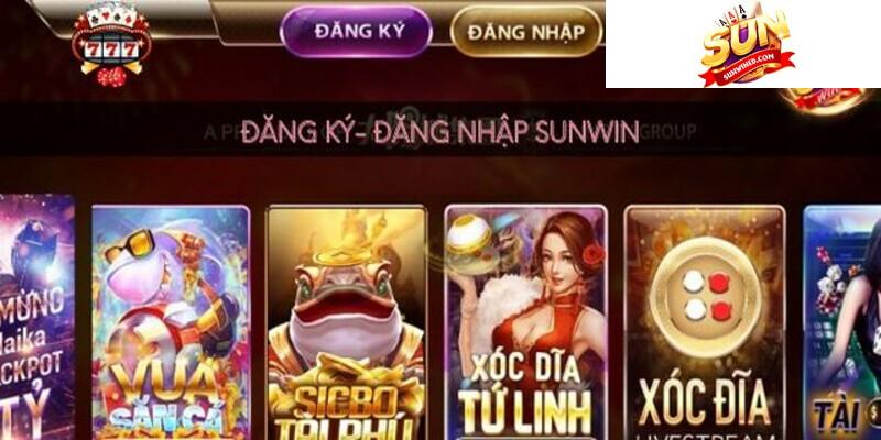 Đăng nhập Sunwin để truy cập vào kho game