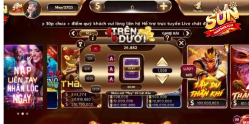 Mẹo chơi game Trên Dưới Sunwin